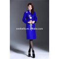 Elegant Chic winter long overcoat women wide waist full sleeve loose wool plaid coat cashmere coat